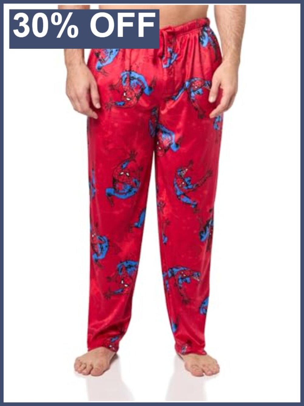 Marvel Men's Pajama Pants Ultra-Soft Lounge Bottoms Fleece Drawstring